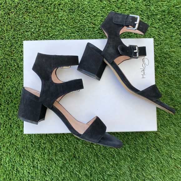 Halogen Black Suede Sandals size 7 - Picture 4 of 5